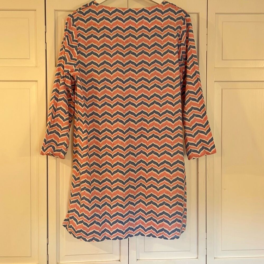 Vineyard Vines chevron embroidered whales tale coverup dress M - Picture 14 of 14